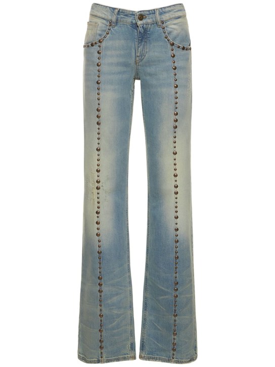 Jean droit en denim clout?� taille basse - Blumarine - Femme | Luisaviaroma