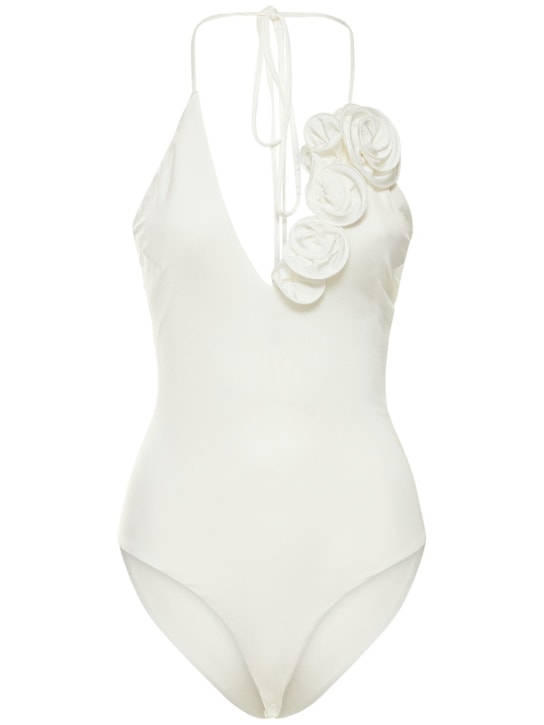 Magda Butrym: Jersey cutout bodysuit w/ flowers - women_0 | Luisa Via Roma