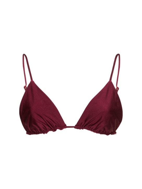 Johanna Ortiz: Palmarin triangle bikini top - Purple - women_0 | Luisa Via Roma