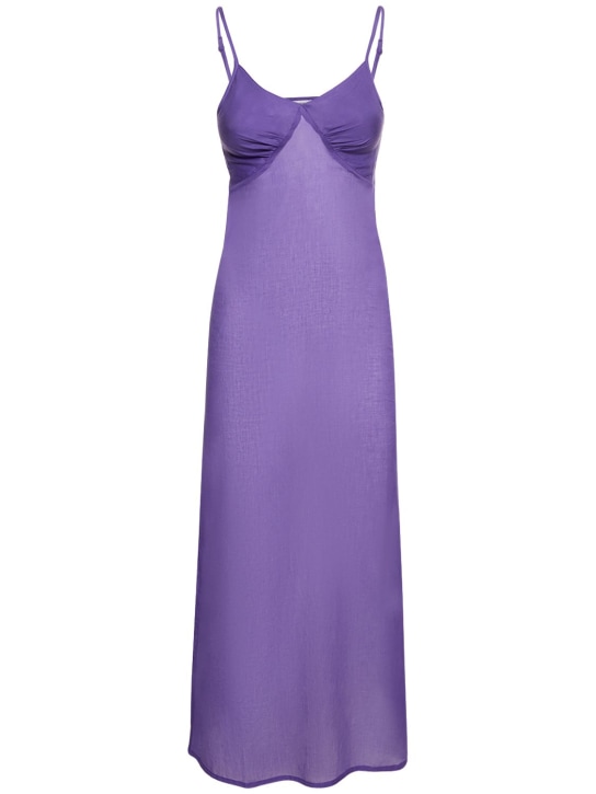 Gimaguas: Vestido largo de algodón - Morado - women_0 | Luisa Via Roma