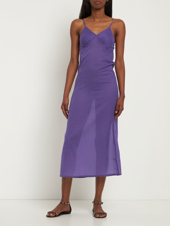 Gimaguas: Vestido largo de algodón - Morado - women_1 | Luisa Via Roma