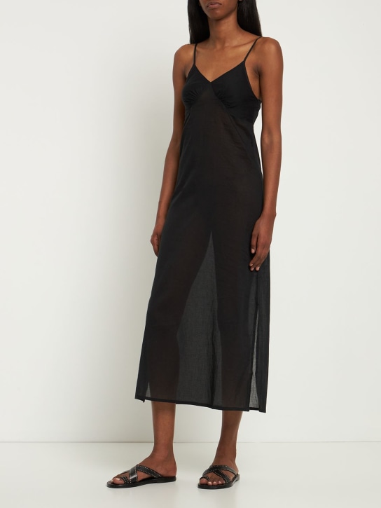 Gimaguas: Sora cotton long dress - Black - women_1 | Luisa Via Roma