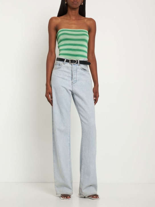 Gimaguas: Ludo striped viscose top - Green/Multi - women_1 | Luisa Via Roma