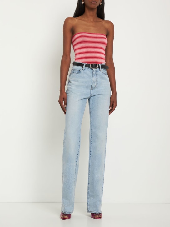 Gimaguas: Ludo striped viscose top - Red/Multi - women_1 | Luisa Via Roma