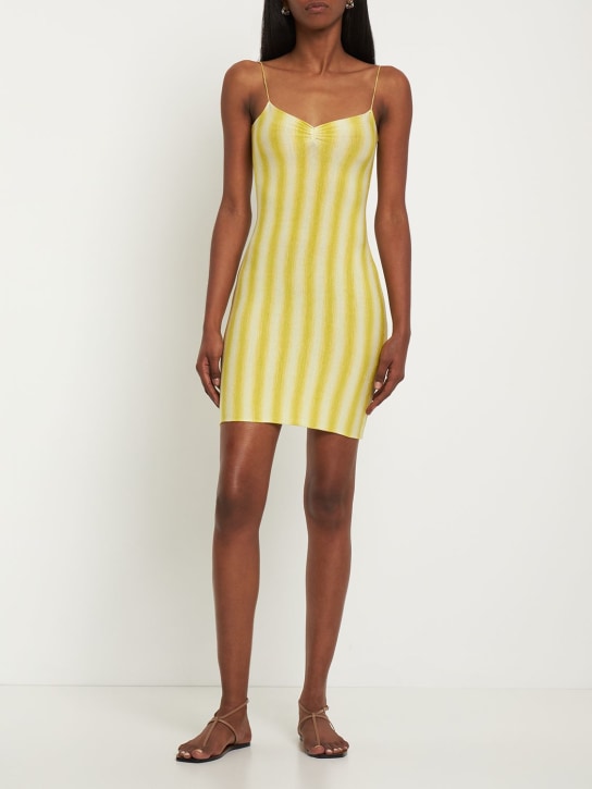 Gimaguas: Simi striped viscose mini dress - Yellow/Multi - women_1 | Luisa Via Roma