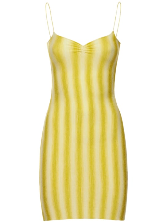 Gimaguas: Simi striped viscose mini dress - Yellow/Multi - women_0 | Luisa Via Roma
