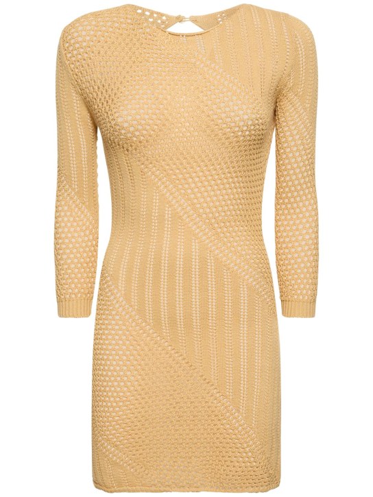 Gimaguas: Bartola针织棉质迷你连衣裙 - 米黄色 - women_0 | Luisa Via Roma