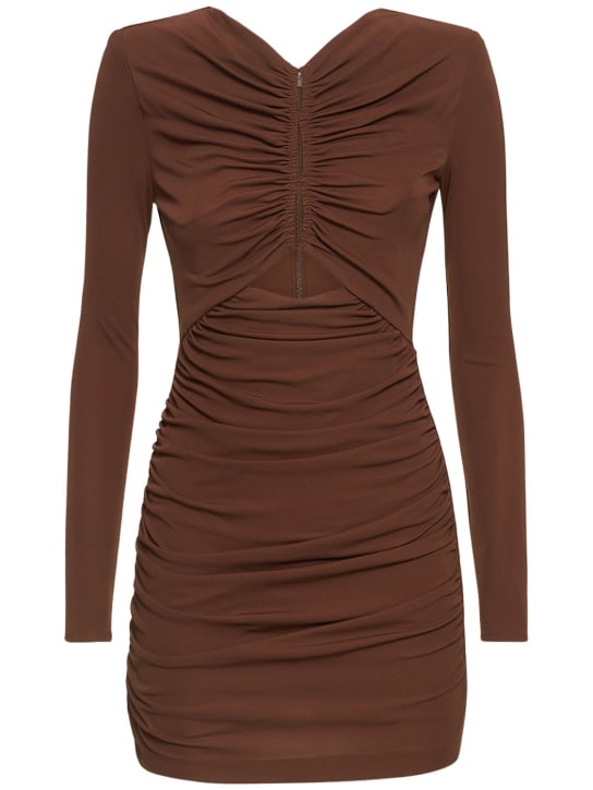 Roland Mouret: Vestito in jersey di viscosa - Marrone - women_0 | Luisa Via Roma