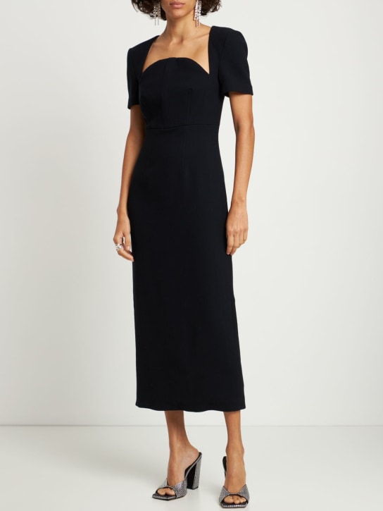 Roland Mouret: Moon ウールクレープドレス - ブラック - women_1 | Luisa Via Roma
