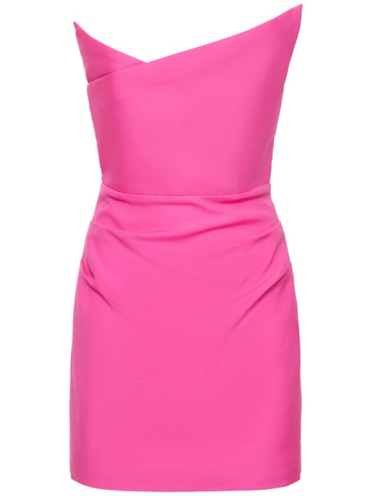 Roland Mouret: Vestito asimmetrico in lana e seta - Fucsia - women_0 | Luisa Via Roma