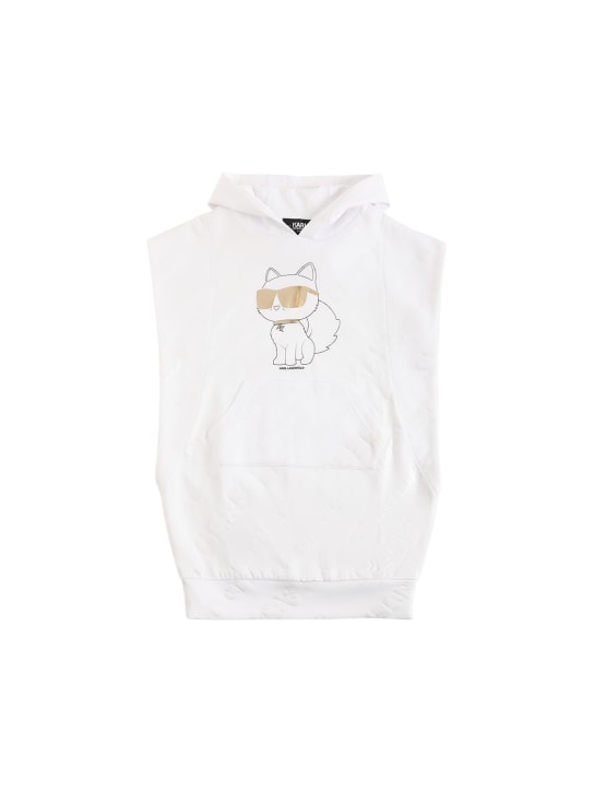 Karl Lagerfeld: Choupette ネオプレンワンピース - ホワイト - kids-girls_0 | Luisa Via Roma