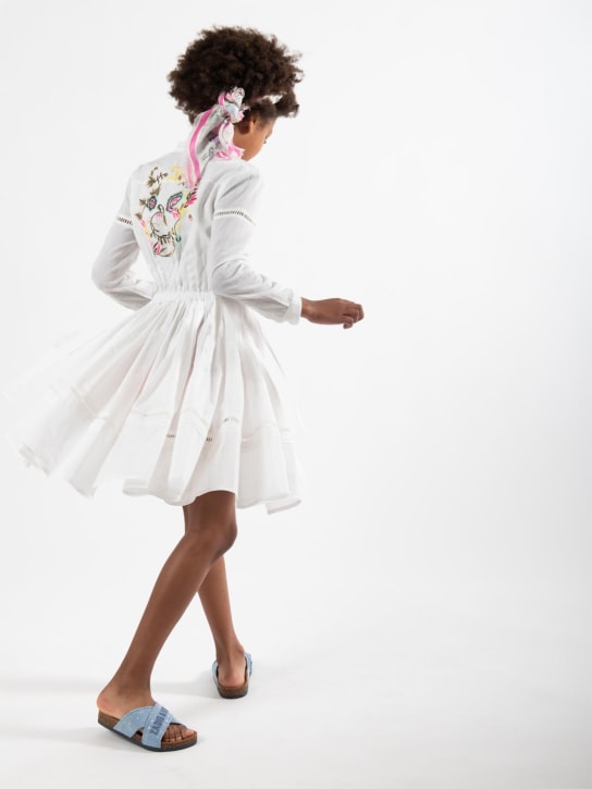 Zadig&Voltaire: オーガニックコットンシャツワンピース - ホワイト - kids-girls_1 | Luisa Via Roma