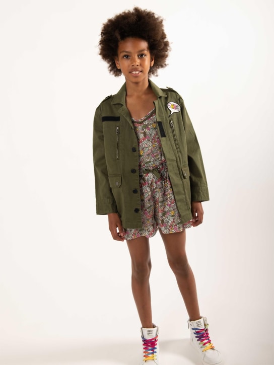 Zadig&Voltaire: Combinaison en viscose imprimé floral - Multicolore - kids-girls_1 | Luisa Via Roma