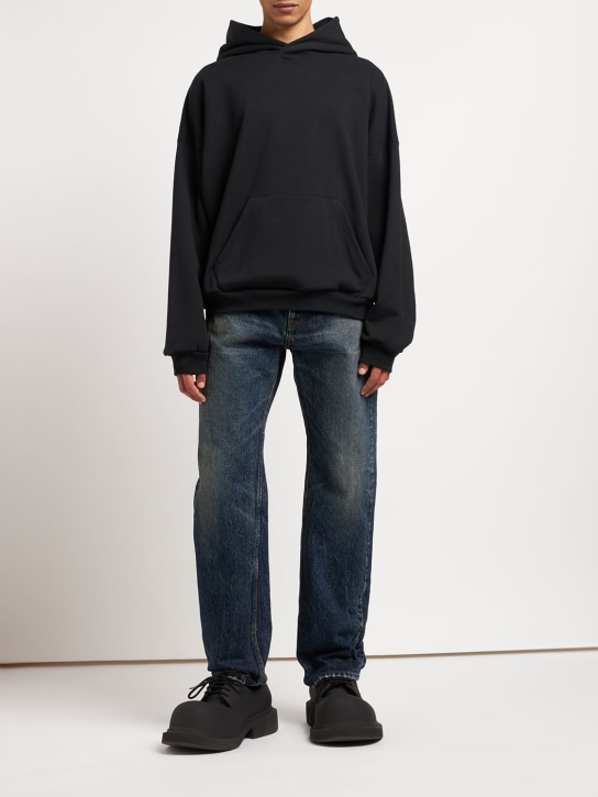 Balenciaga: Cotton hoodie - Siyah - men_1 | Luisa Via Roma