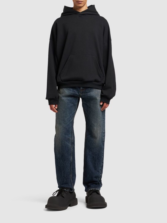 Balenciaga: Cotton hoodie - Black - men_1 | Luisa Via Roma