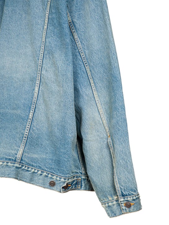 Balenciaga: Oversize denim jacket - True Blue - men_5 | Luisa Via Roma