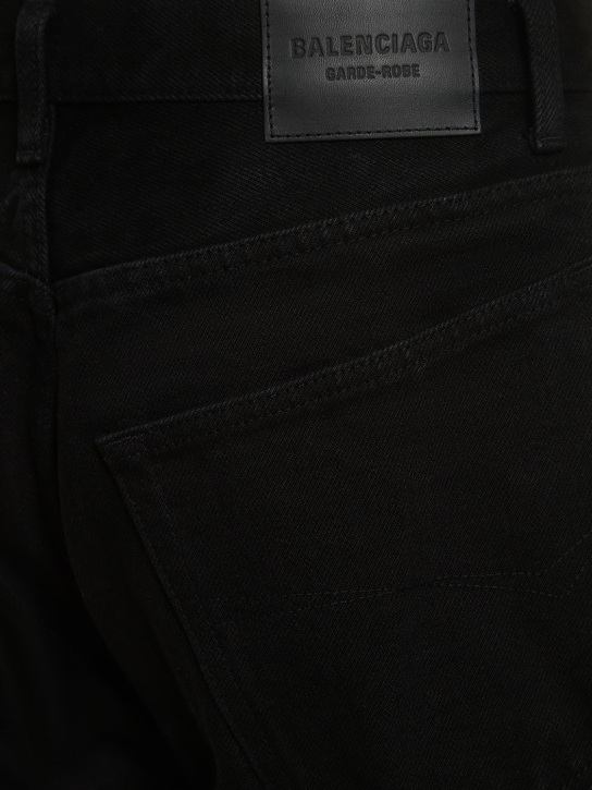 Balenciaga: Jeans de denim de algodón - Pitch Black - men_1 | Luisa Via Roma