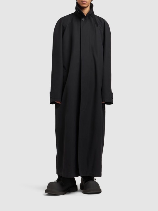 Balenciaga: Carcoat-Mantel aus Wollmischung - Schwarz - men_1 | Luisa Via Roma