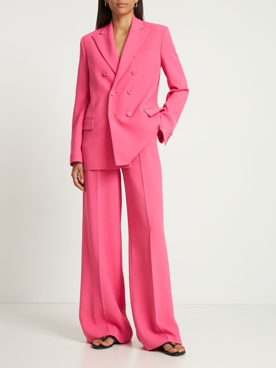 REDValentino: Blazer in frisottine di misto viscosa stretch - women_1 | Luisa Via Roma