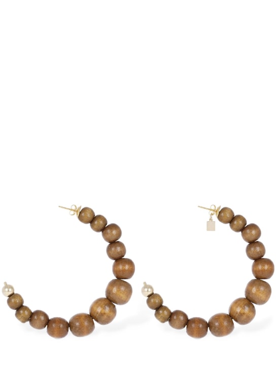 Rosantica: Amazzonia wood hoop earrings - women_0 | Luisa Via Roma