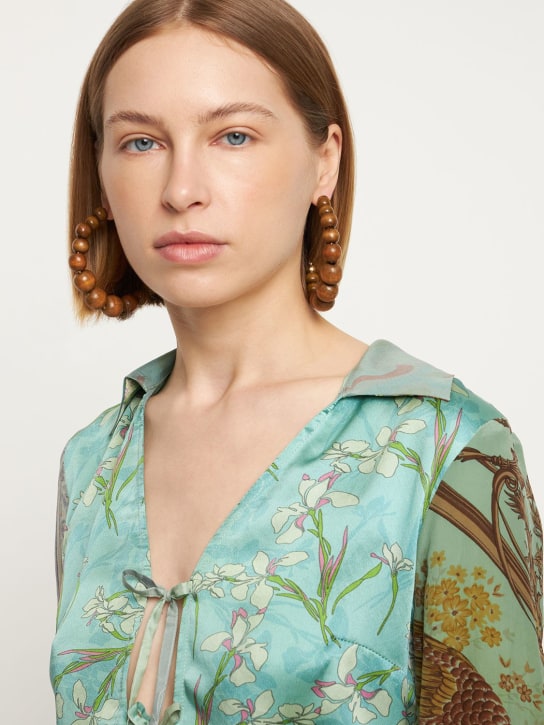 Rosantica: Amazzonia wood hoop earrings - women_1 | Luisa Via Roma