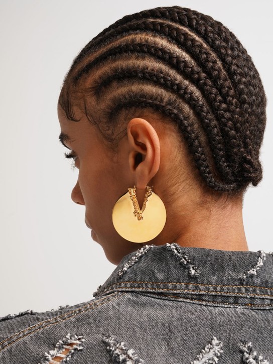 Versace: Virtus hoop earrings - women_1 | Luisa Via Roma