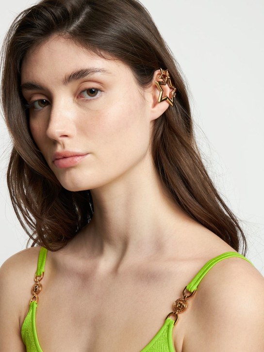 Versace: Star & Medusa mono ear cuff - Gold - women_1 | Luisa Via Roma