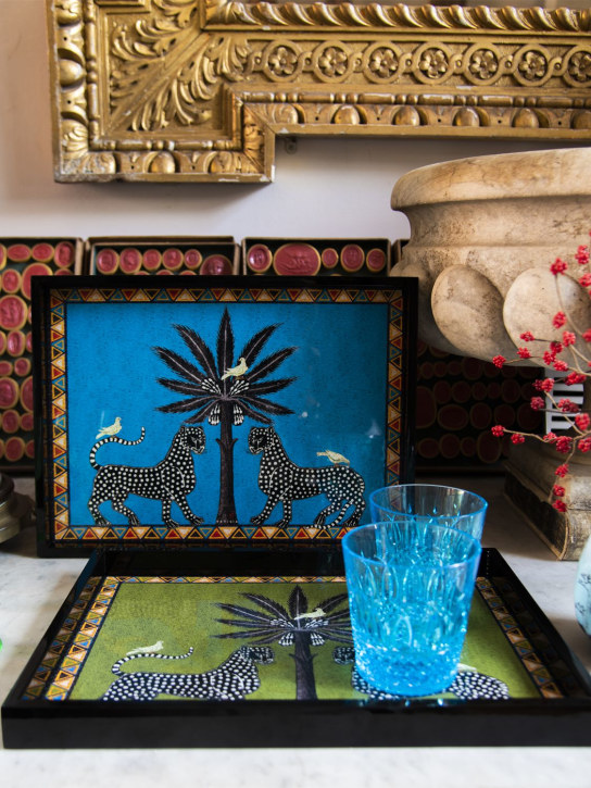 ORTIGIA: Mosaico large blue tray - Blu - ecraft_1 | Luisa Via Roma