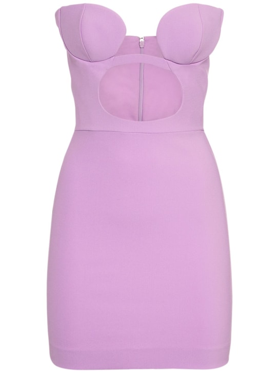 Nensi Dojaka: Vestito in crepe con cutout - Lilla - women_0 | Luisa Via Roma