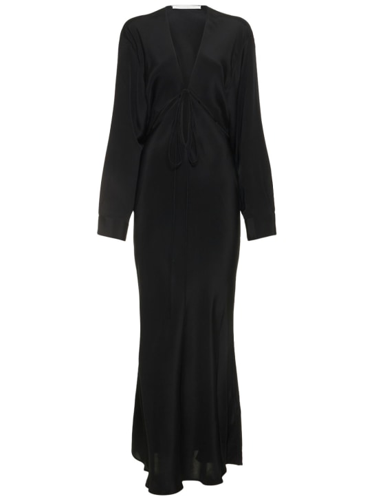 Christopher Esber: Silk satin long sleeve long dress - women_0 | Luisa Via Roma