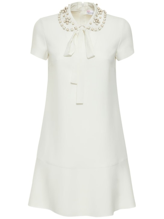 Embellished envers satin mini dress - Thumbnail 1