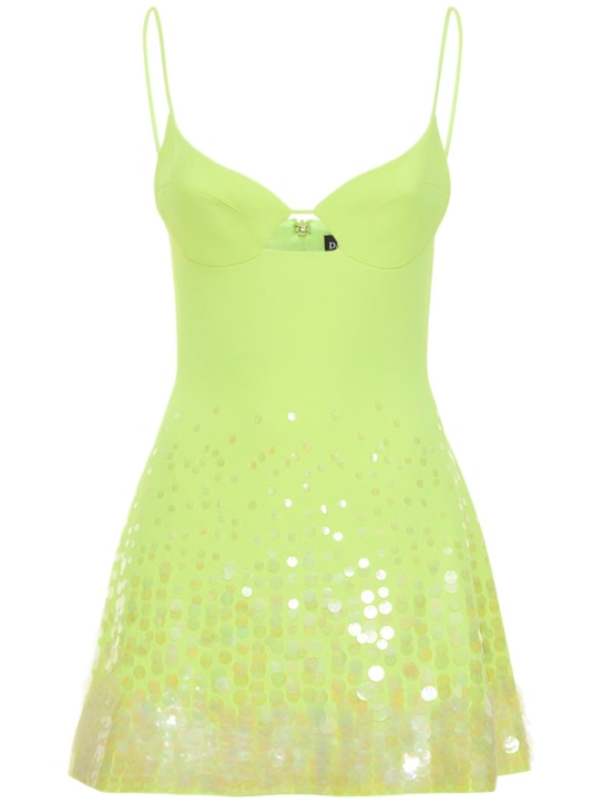 David Koma: Sequined cady mini dress - Yellow - women_0 | Luisa Via Roma