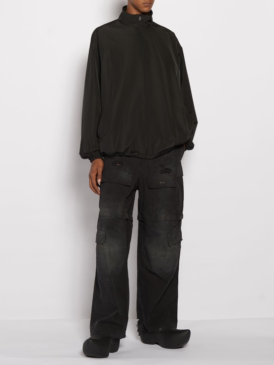 Balenciaga: 科技织物粘胶纤维混纺夹克 - 黑色 - men_1 | Luisa Via Roma