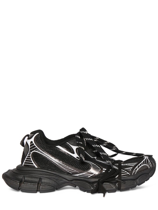 Balenciaga: 3XL运动鞋 - 黑色/白色 - men_0 | Luisa Via Roma