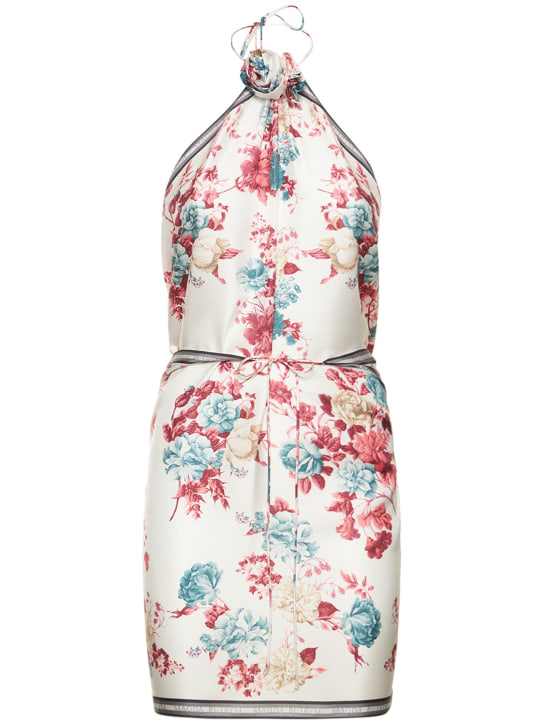 Magda Butrym: Vestido de seda convertible - Crema - women_0 | Luisa Via Roma