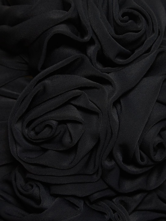 Magda Butrym: Haut en jersey détail fleurs - Noir - women_1 | Luisa Via Roma