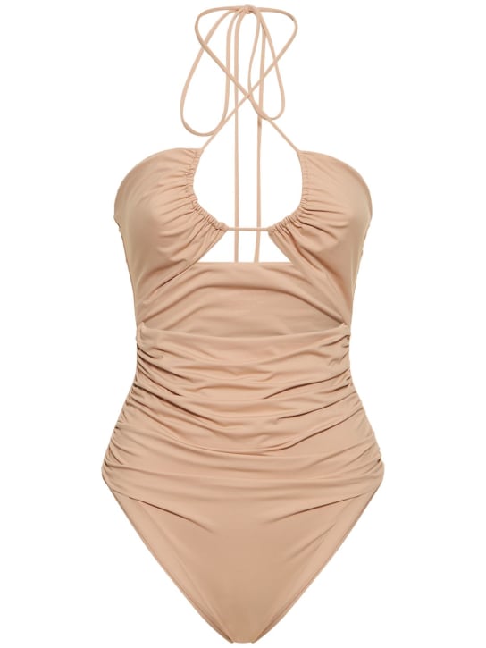 Magda Butrym: Maillot de bain une pièce croisé - Beige - women_0 | Luisa Via Roma