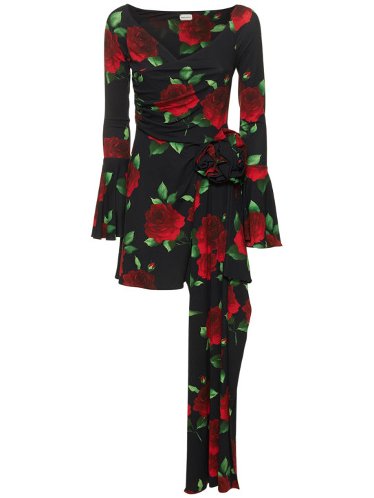 Magda Butrym: Robe courte en jersey imprimé - Multicolore - women_0 | Luisa Via Roma