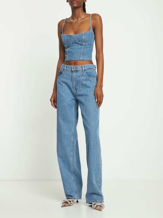 Magda Butrym: Crop top in denim - Denim - women_1 | Luisa Via Roma