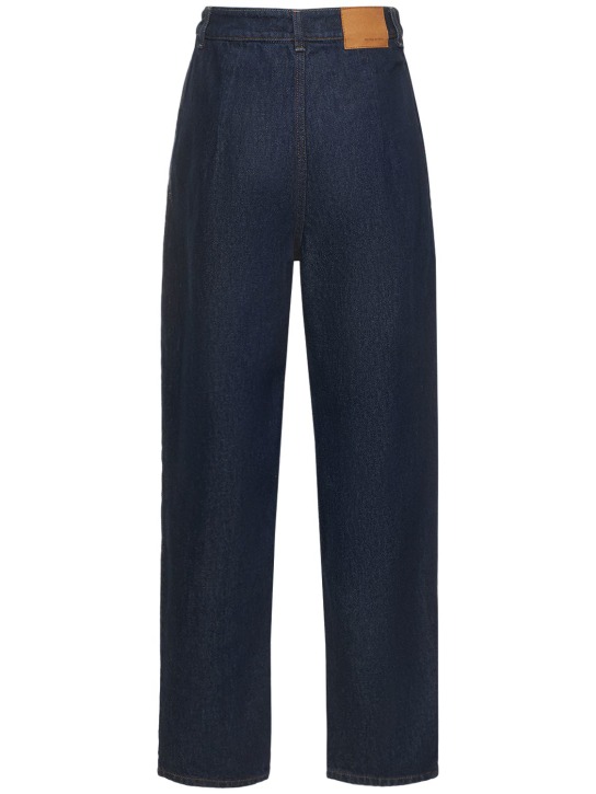 Magda Butrym: High rise cotton denim baggy jeans - Denim - women_4 | Luisa Via Roma