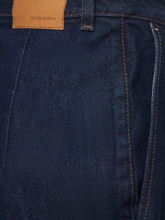 Magda Butrym: High rise cotton denim baggy jeans - Denim - women_3 | Luisa Via Roma