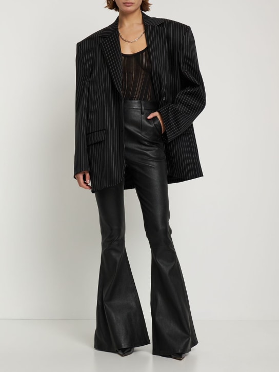 Magda Butrym: Super flared leather pants - Black - women_1 | Luisa Via Roma