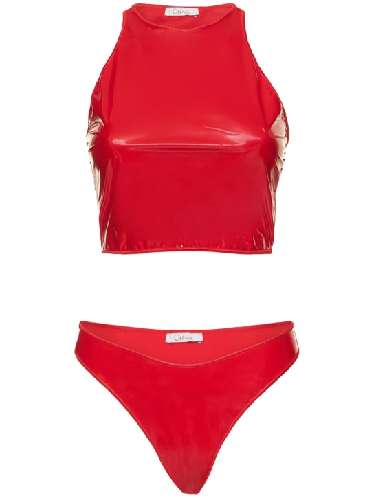 Oséree Swimwear: 라텍스 효과 스포티 비키니 수영복 - women_0 | Luisa Via Roma