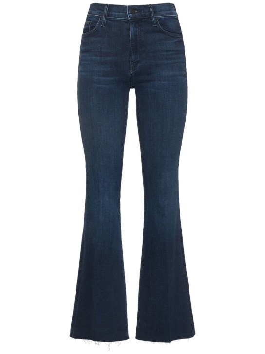 Mother: The Weekender frayed stretch denim jeans - Mavi - women_0 | Luisa Via Roma