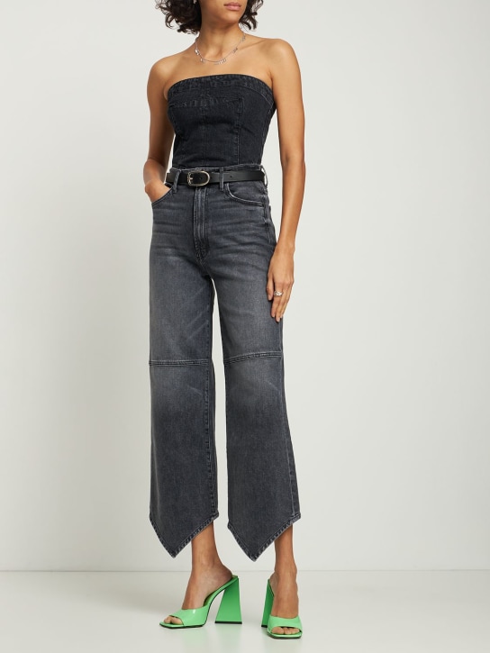 Mother: Jeans de algodón stretch - Gris - women_1 | Luisa Via Roma