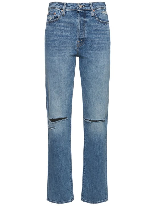 Mother: The Huffy skimp stretch denim jeans - Blue - women_0 | Luisa Via Roma