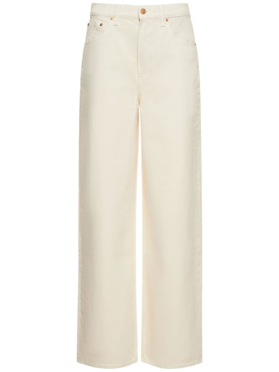 Mother: Pantalones de algodón - Beige Claro - women_0 | Luisa Via Roma