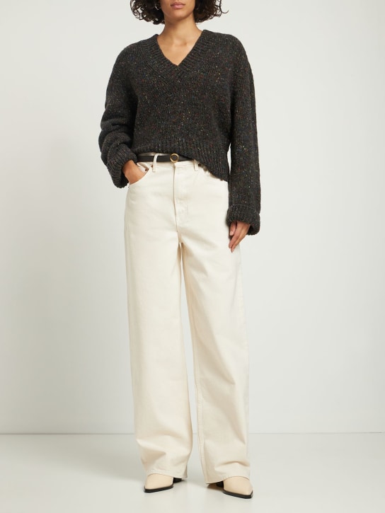 Mother: Pantalones de algodón - Beige Claro - women_1 | Luisa Via Roma