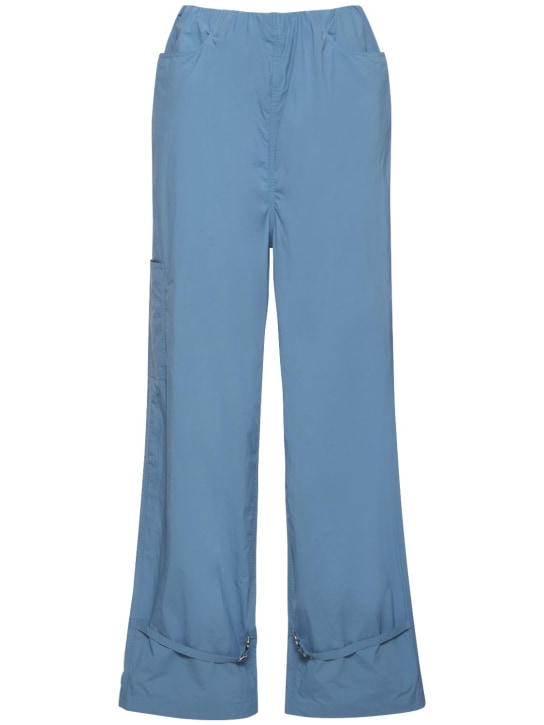 Saks Potts: Bini nylon straight pants - Blue - women_0 | Luisa Via Roma