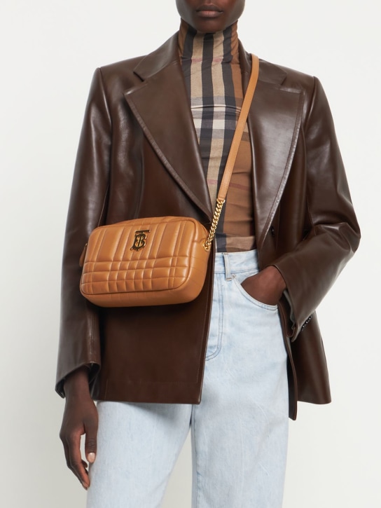 Burberry: Small Lola quilted leather camera bag - Marple Brown - women_1 | Luisa Via Roma